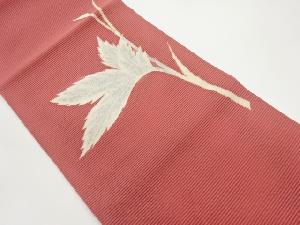 絽綴れ枝葉模様織出し名古屋帯